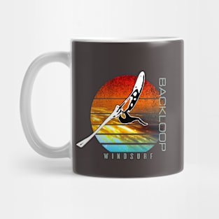 Windsurfing Jump at Sunset over Waves Mug